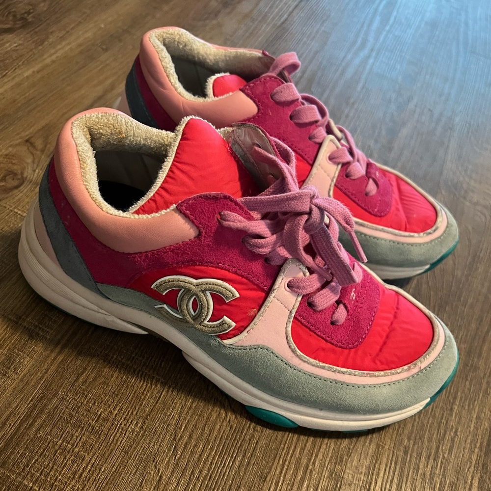 Authentic Chanel sneakers multi-color